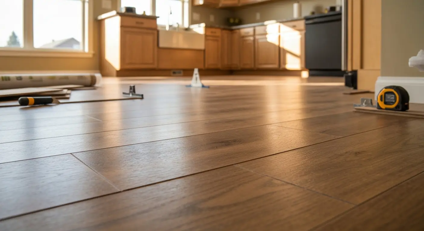 Luxury vinyl plank flooring