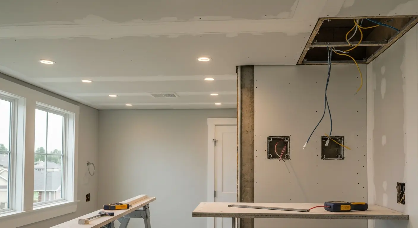 Recessed bathroom ceiling lights installation