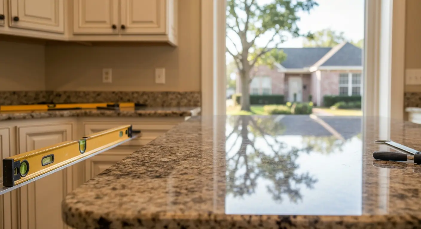 Granite countertop installation