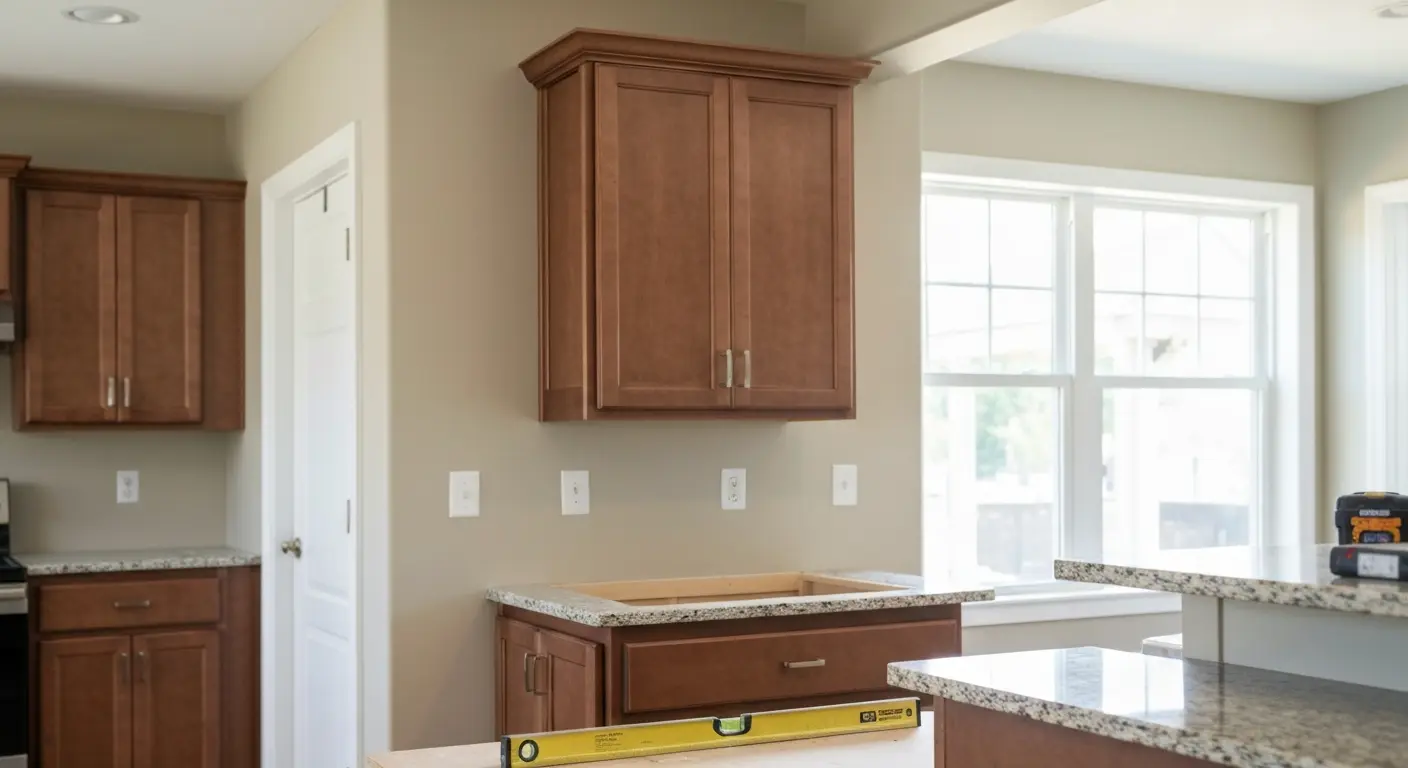 Custom kitchen cabinet installation