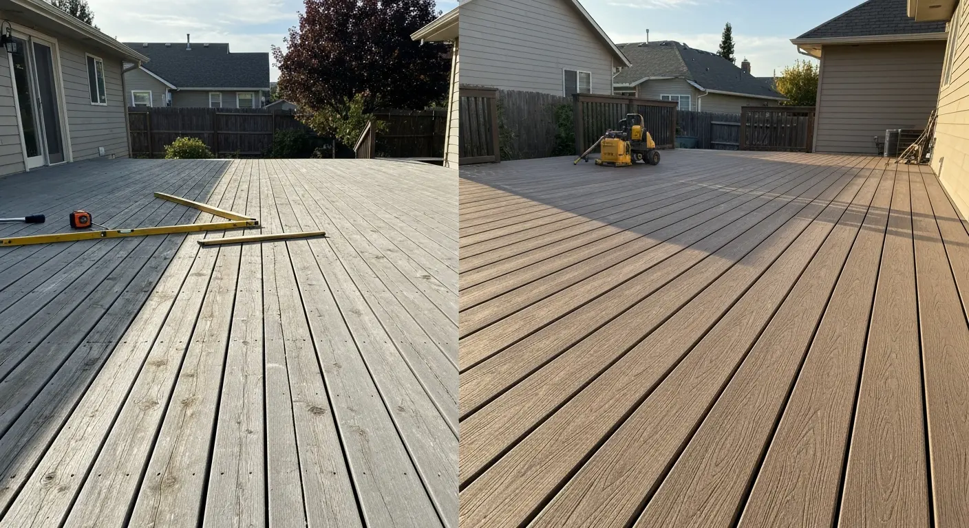 Composite deck replacement