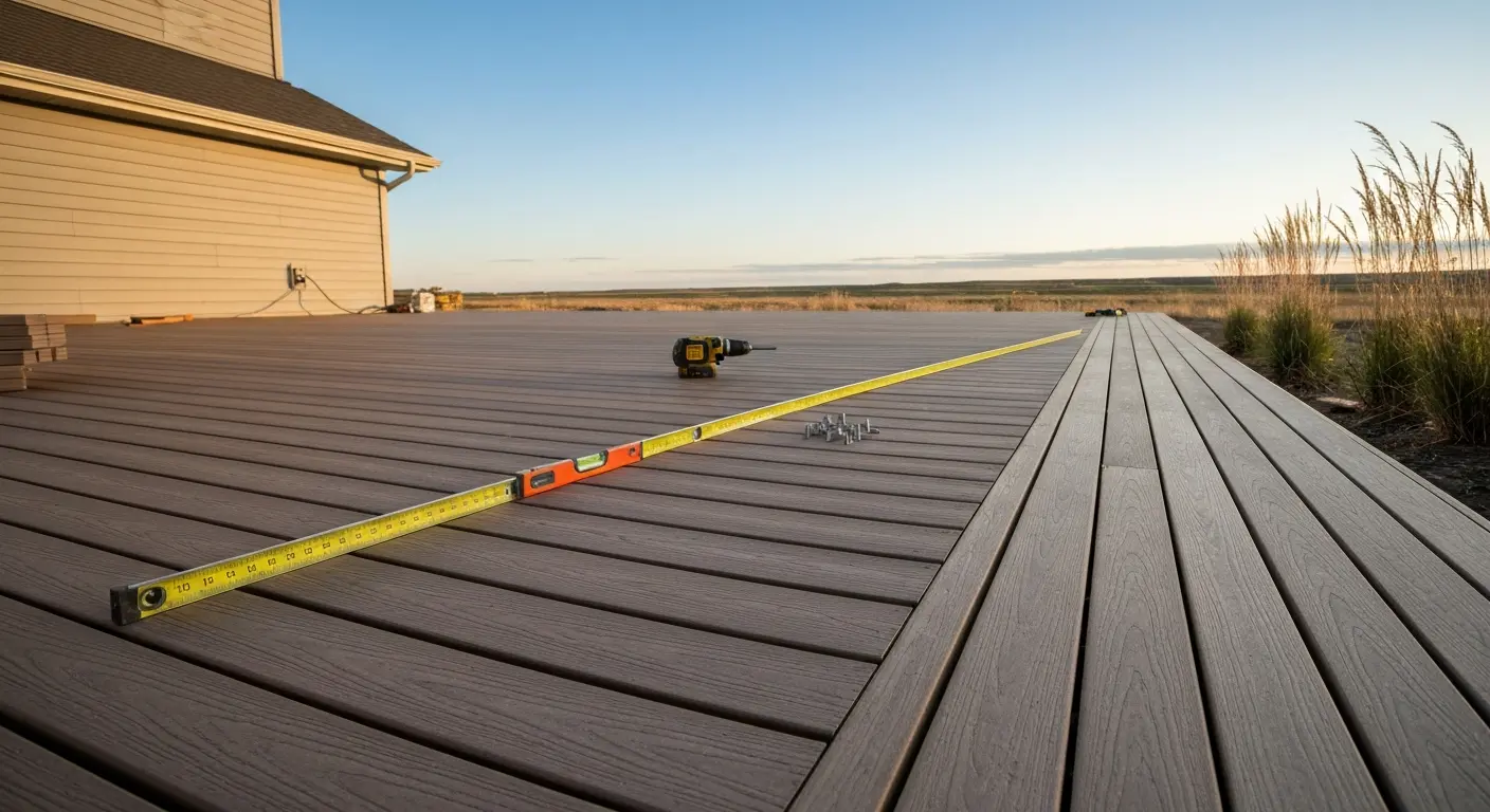 Ground-level deck construction