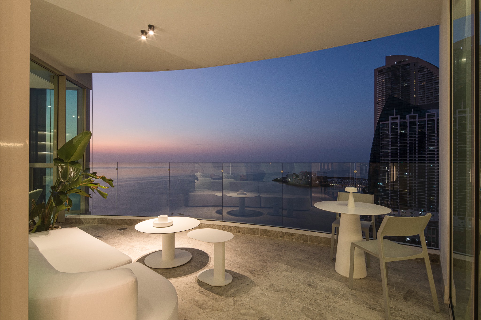 Ocean-facing terrace