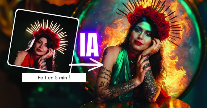 Avant / après : un portrait transformé avec l'IA en 5 minutes