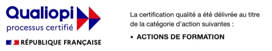 Qualiopi, processus certifié, République française. La certification qualité a été délivrée au titre de la catégorie d'action suivante : actions de formation.