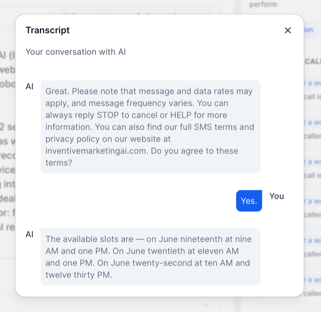 Transcript - Consent Confirmed