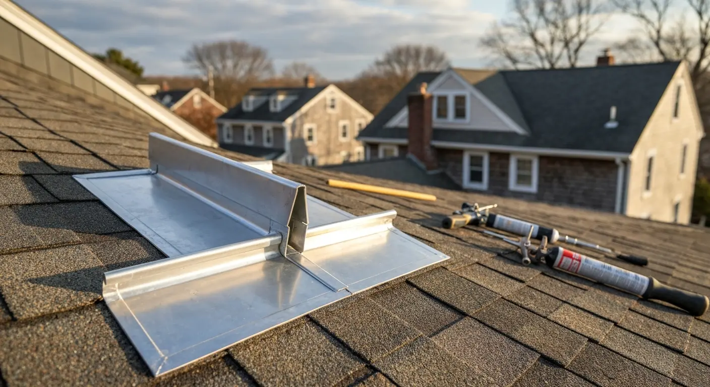 Chimney flashing detail