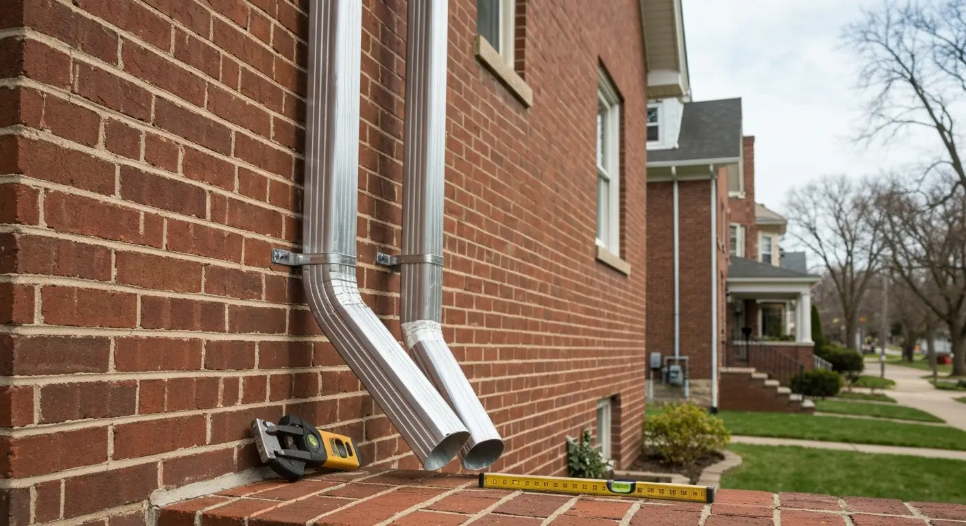Downspout installation