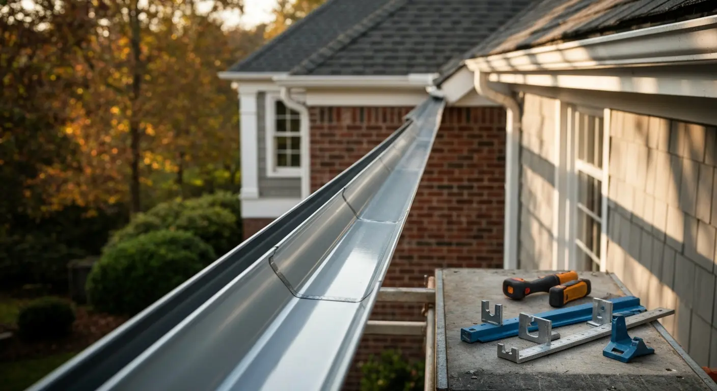 Gutter installation work
