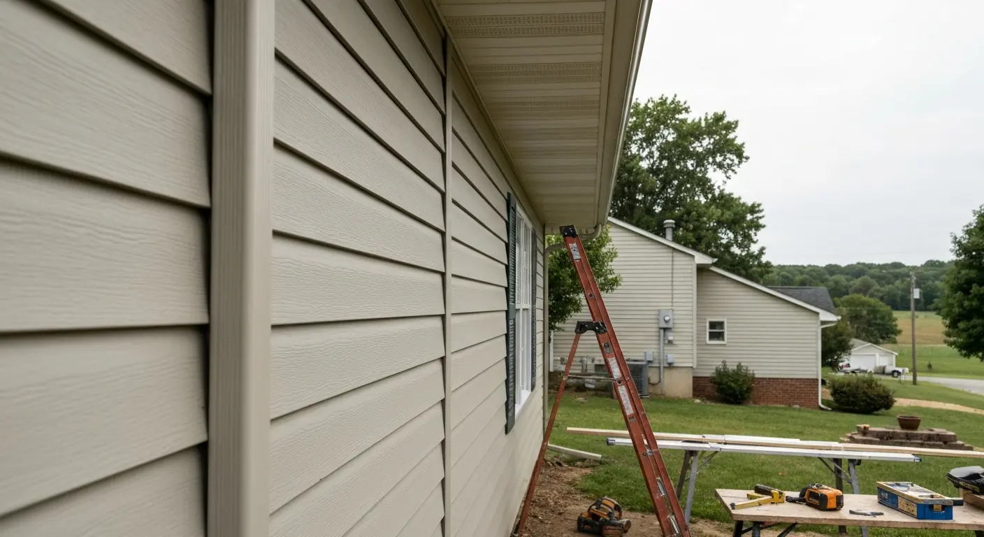 Siding installation project