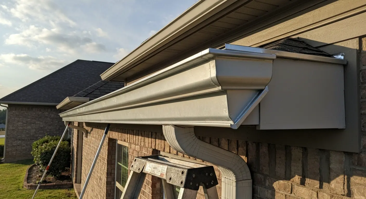 Seamless gutter installation