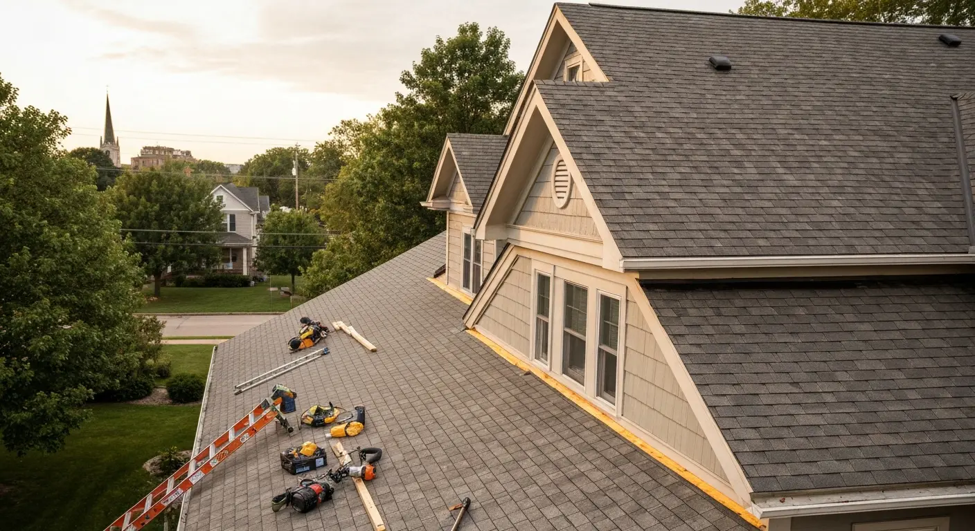 Roof replacement work