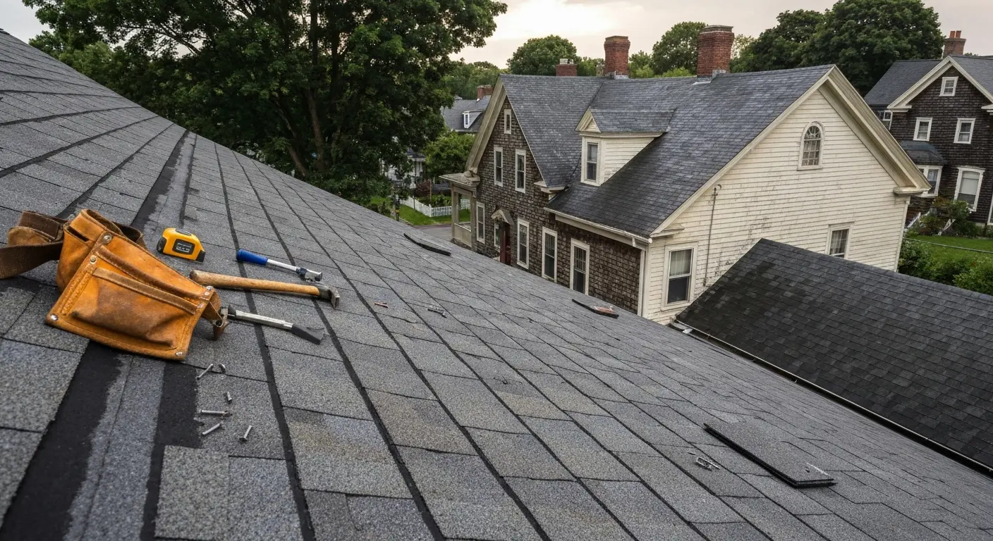 Roof repair work