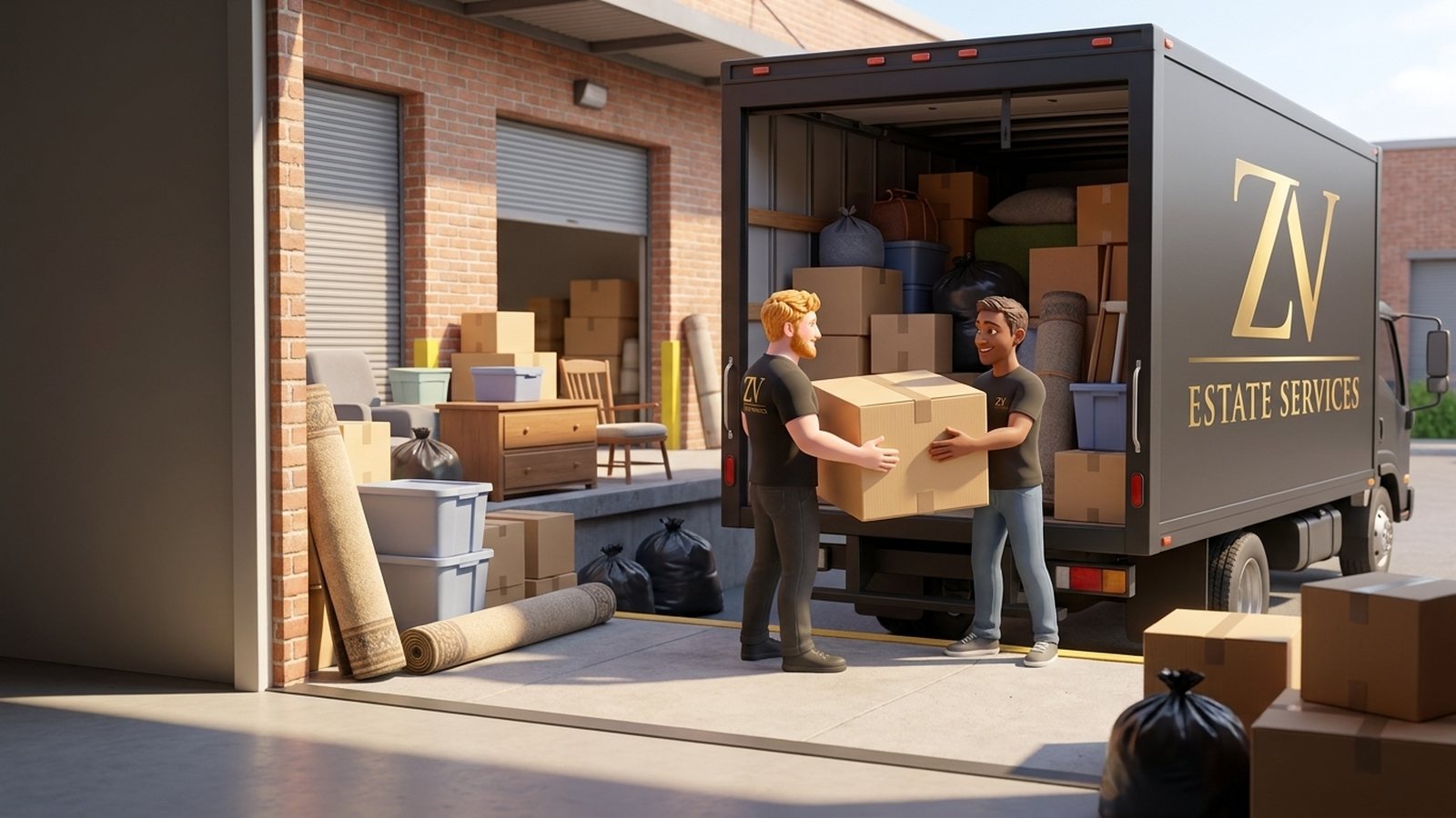Usable furniture loaded for delivery to a local charity after a cleanout