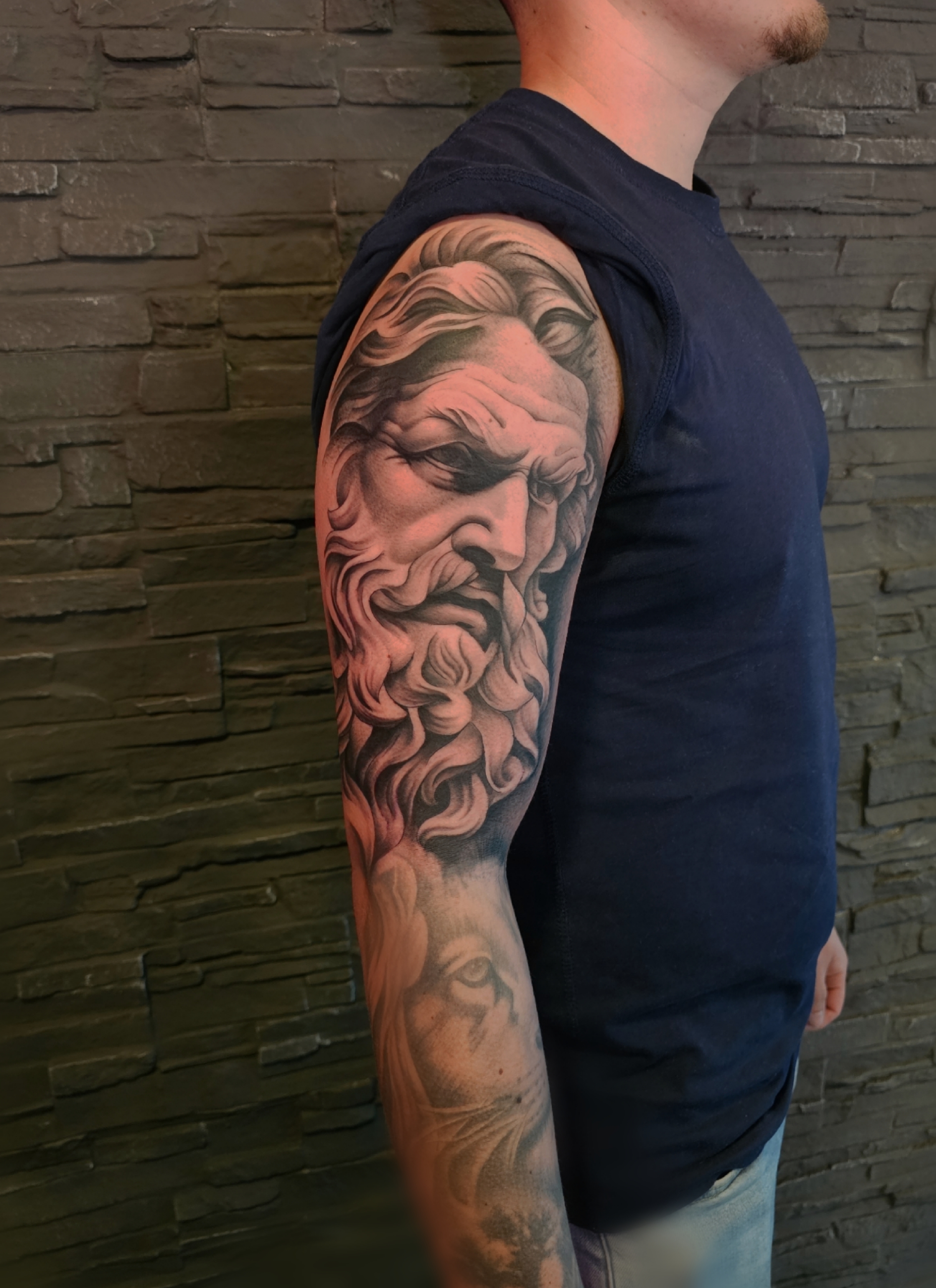 Realistische tattoo in Black & Grey van Ferry Reedijk