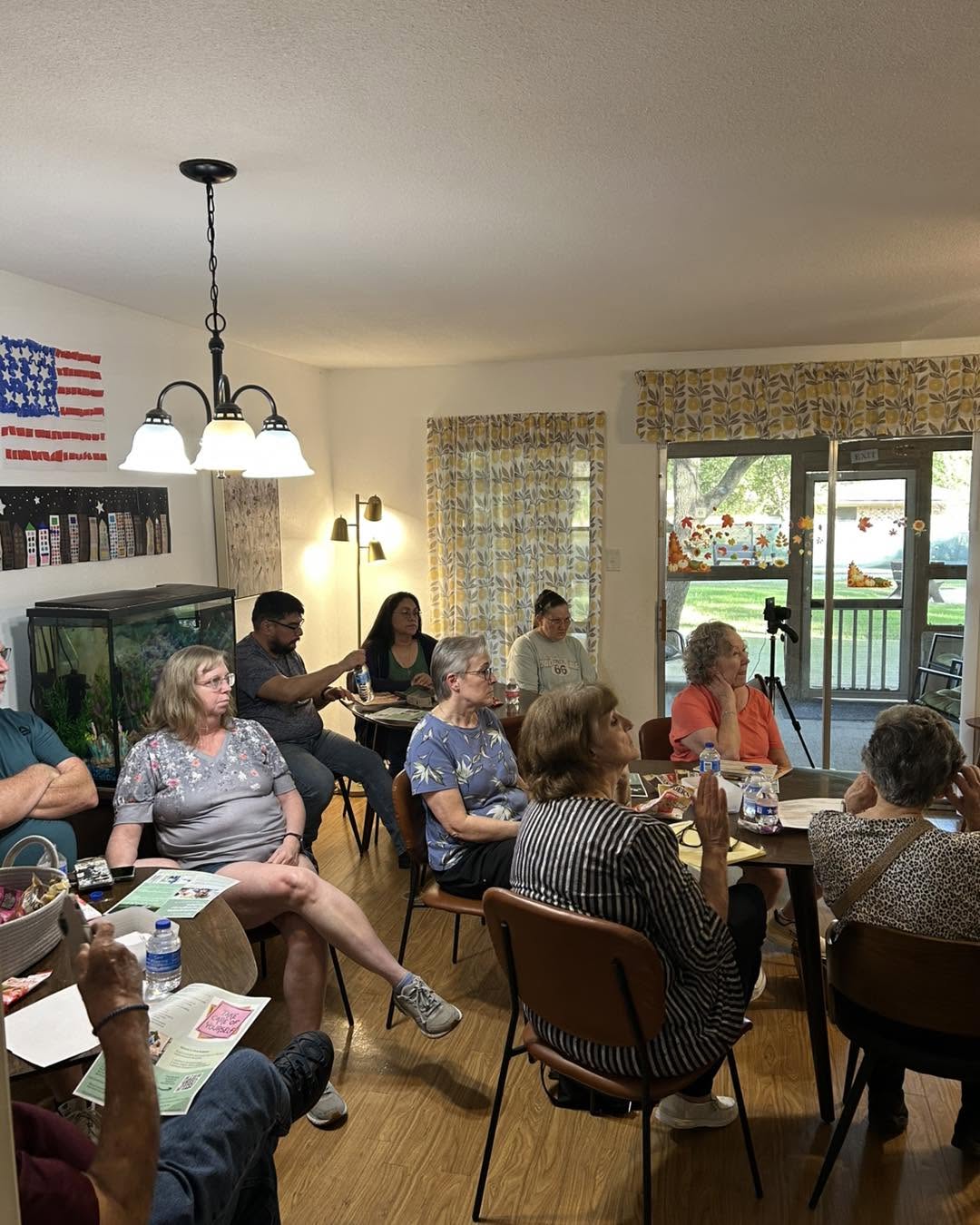 Caregivers gathered for an educational support session at DEC