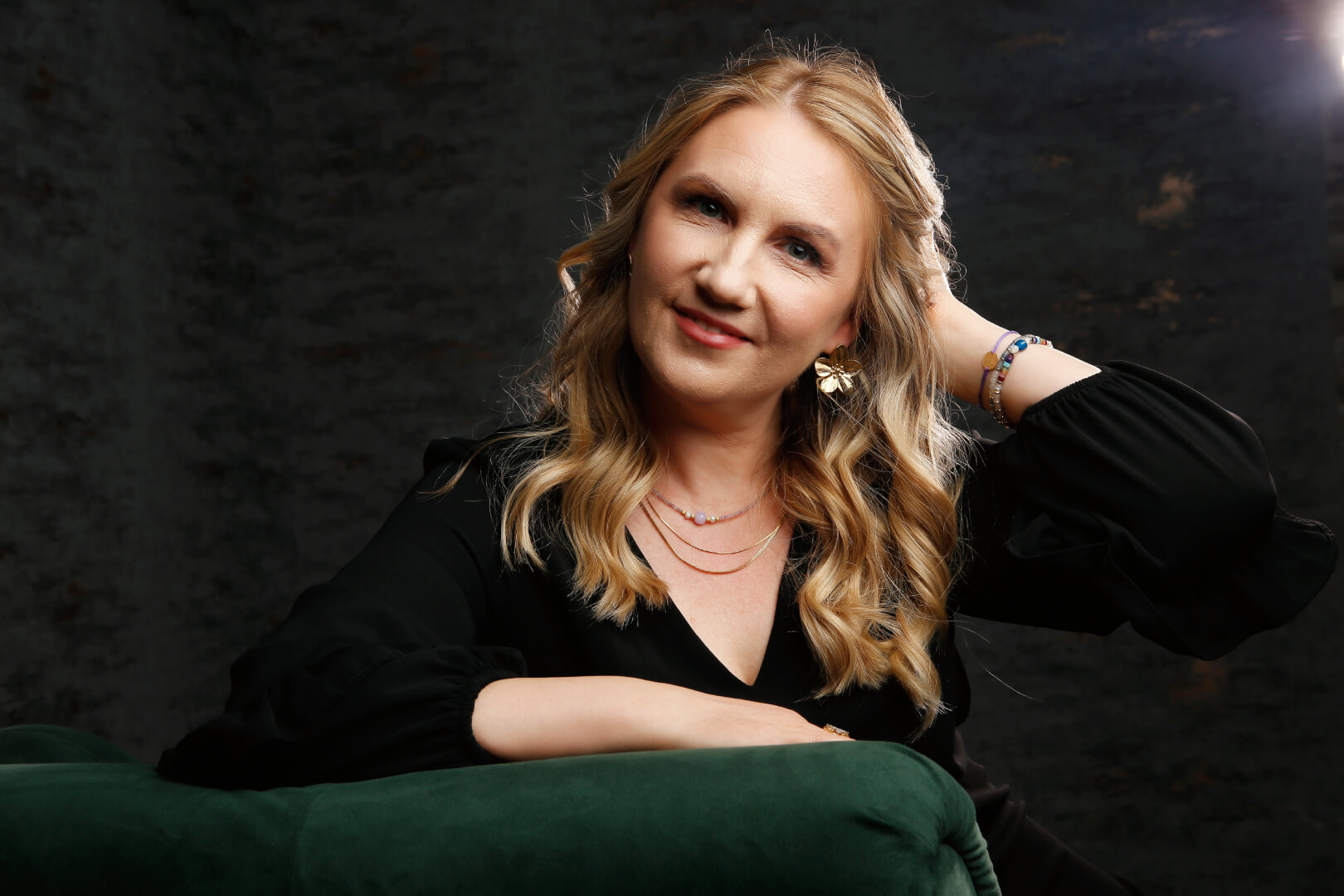 Portrait of Anca Secara, Career Transition Mentor blending astrology, Theta Healing, and strategy to guide women from burnout to fulfillment and freedom.