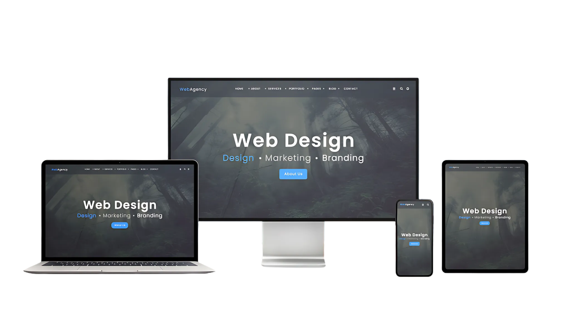 Visual example of what a smart website can look like on different devices