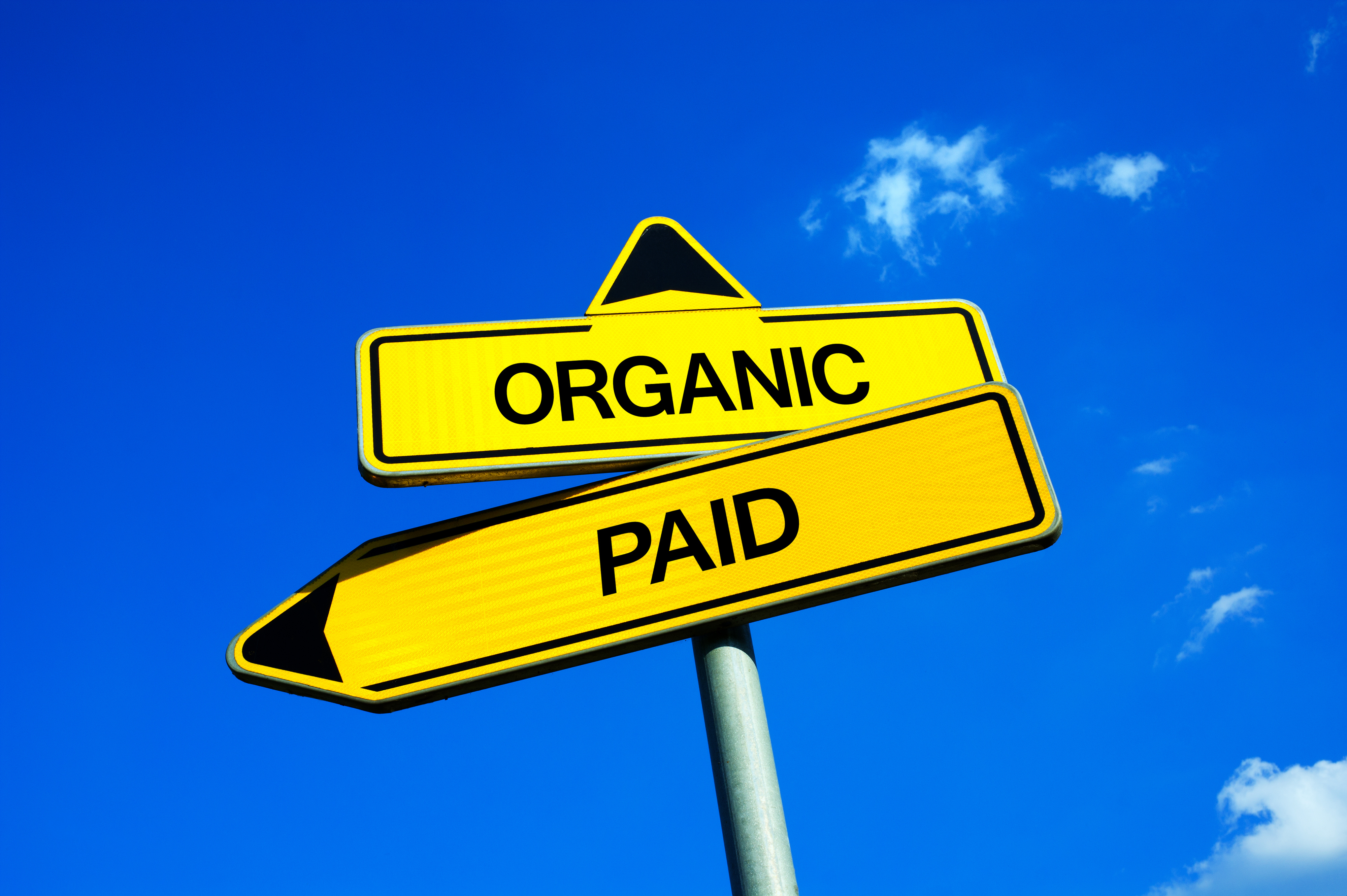 Image showing differences between organic and paid media