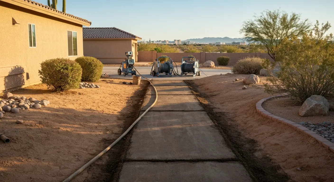 Sewer line replacement and repair work