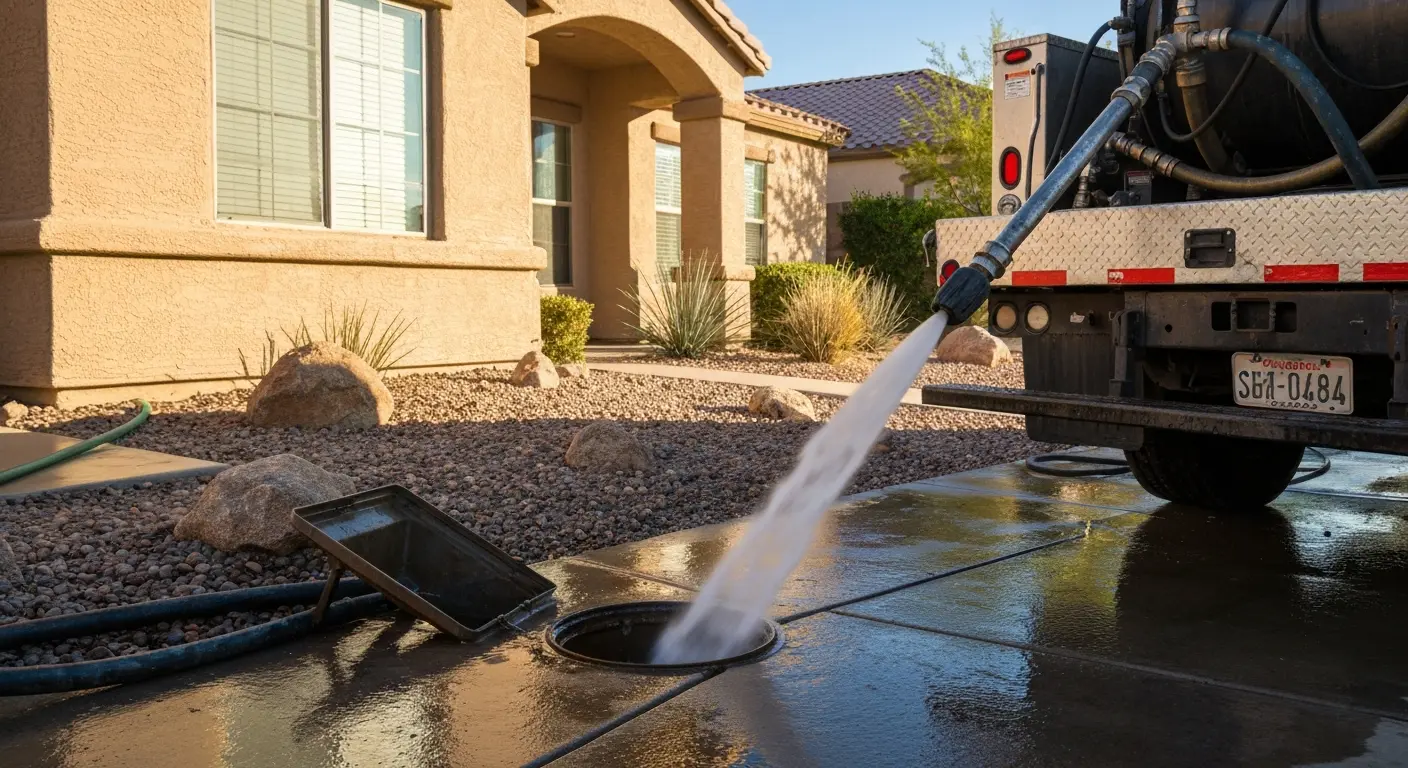 Hydrojetting drain cleaning service