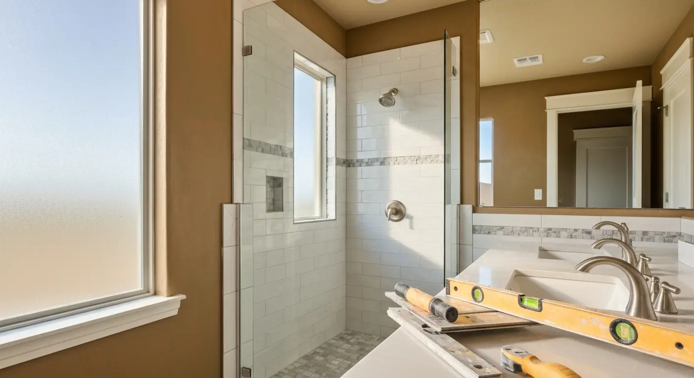 Modern shower remodel