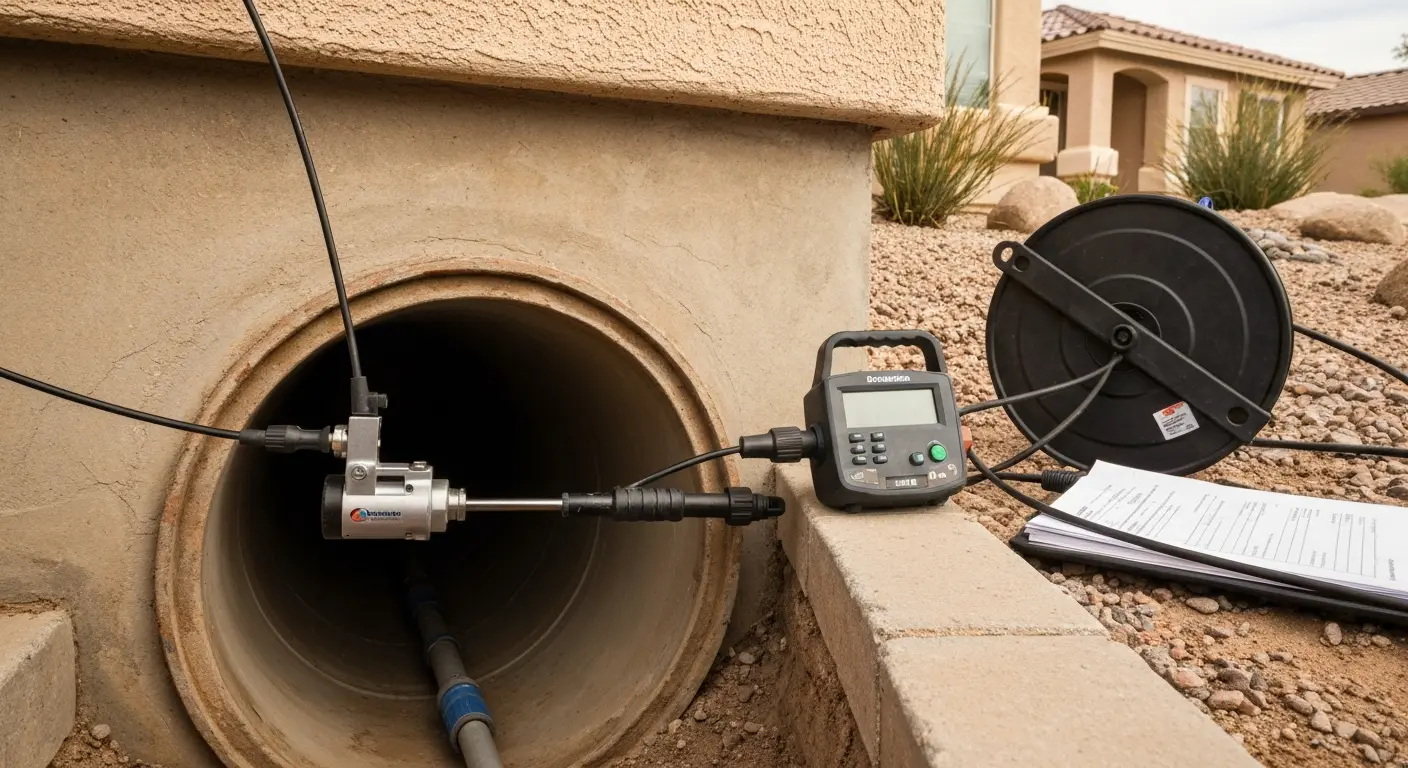 Sewer camera inspection