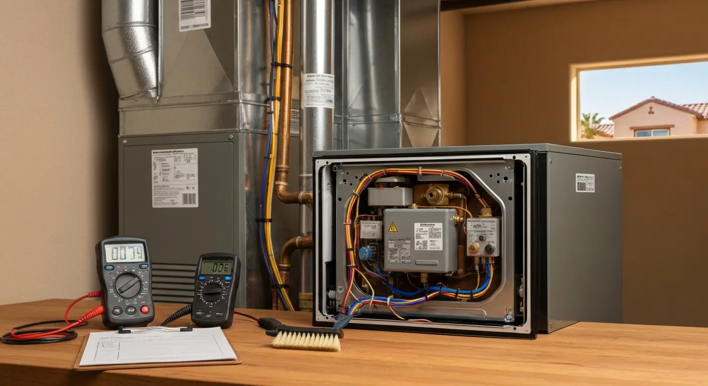 Annual heating maintenance check in Las Vegas