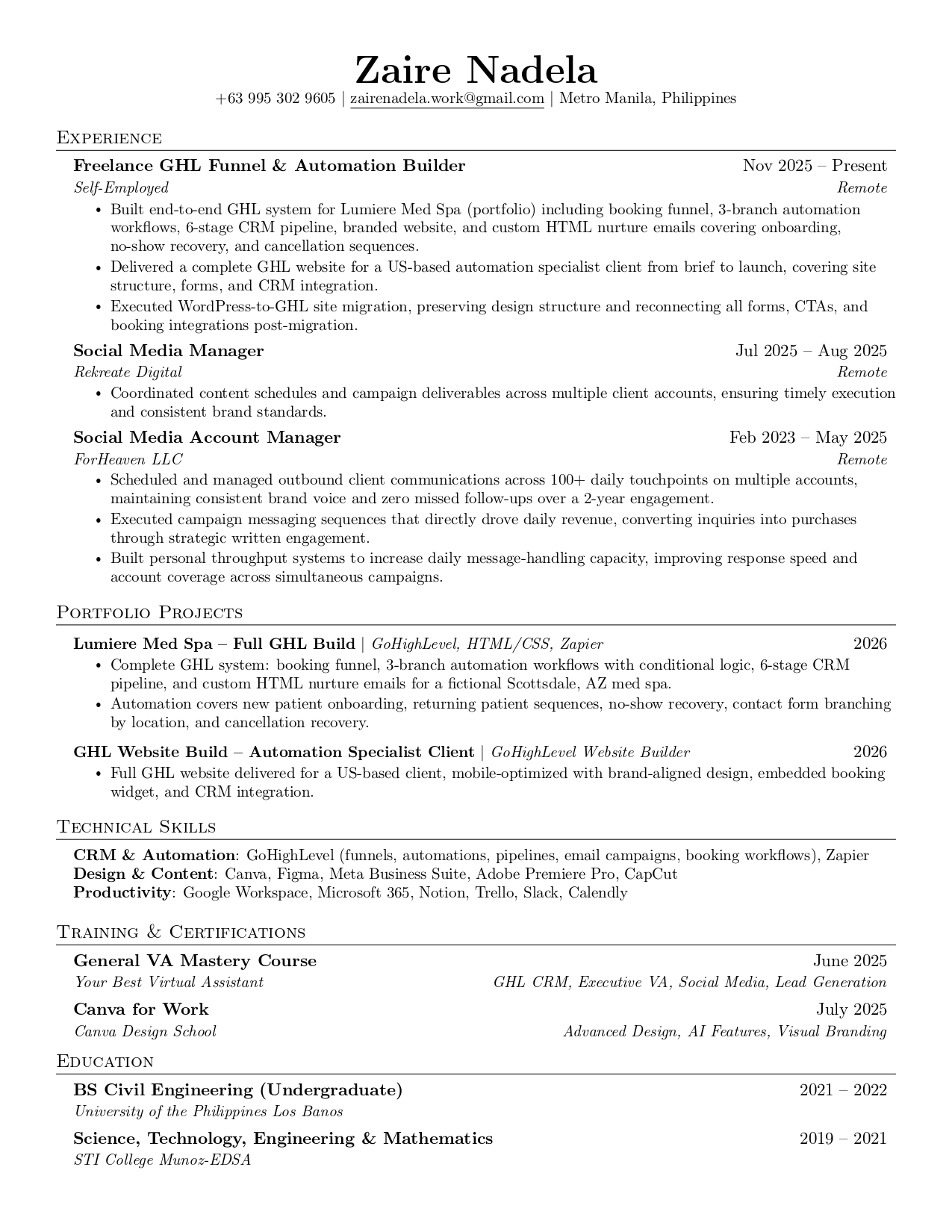 Resume Preview