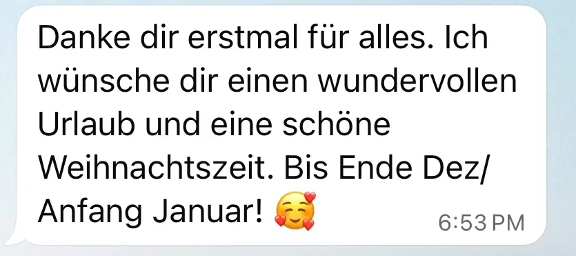 Kundenfeedback Screenshot