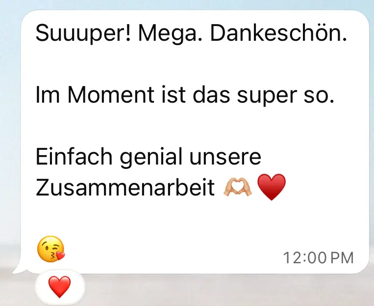 Kundenfeedback Screenshot