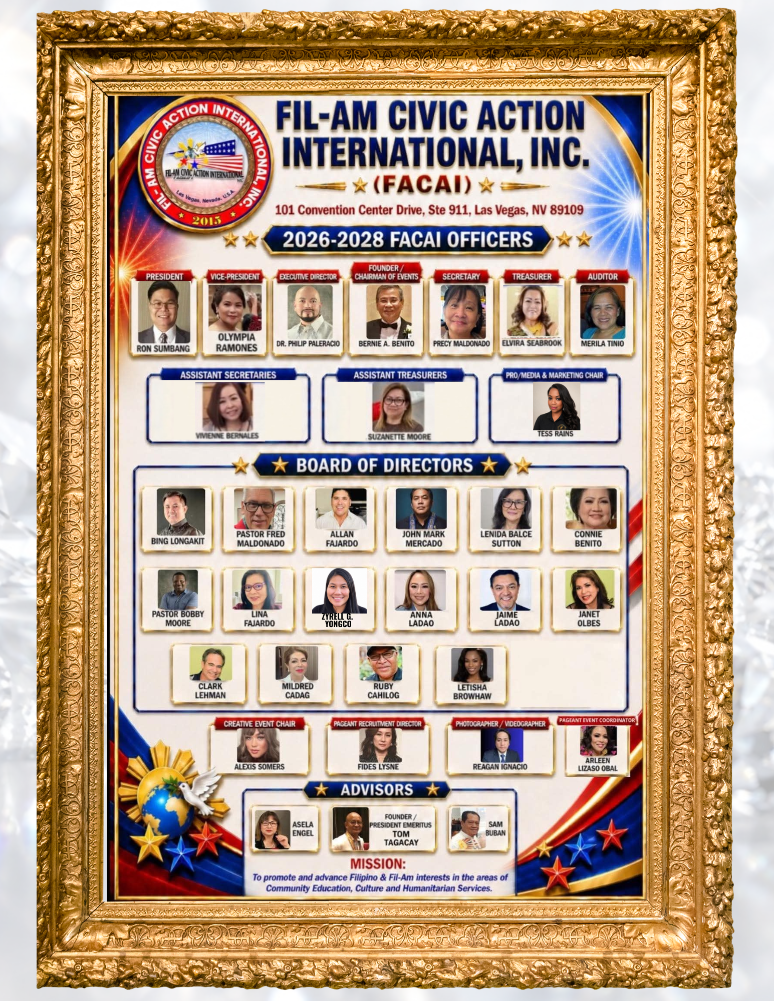 FACAI Nevada Organizational Chart 2026-2027