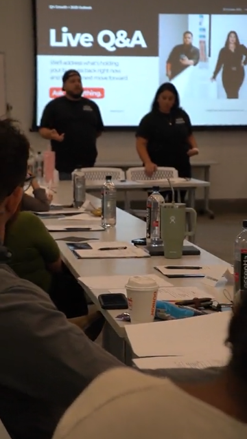 Damian Sanchez and Vanessa Anderson working together