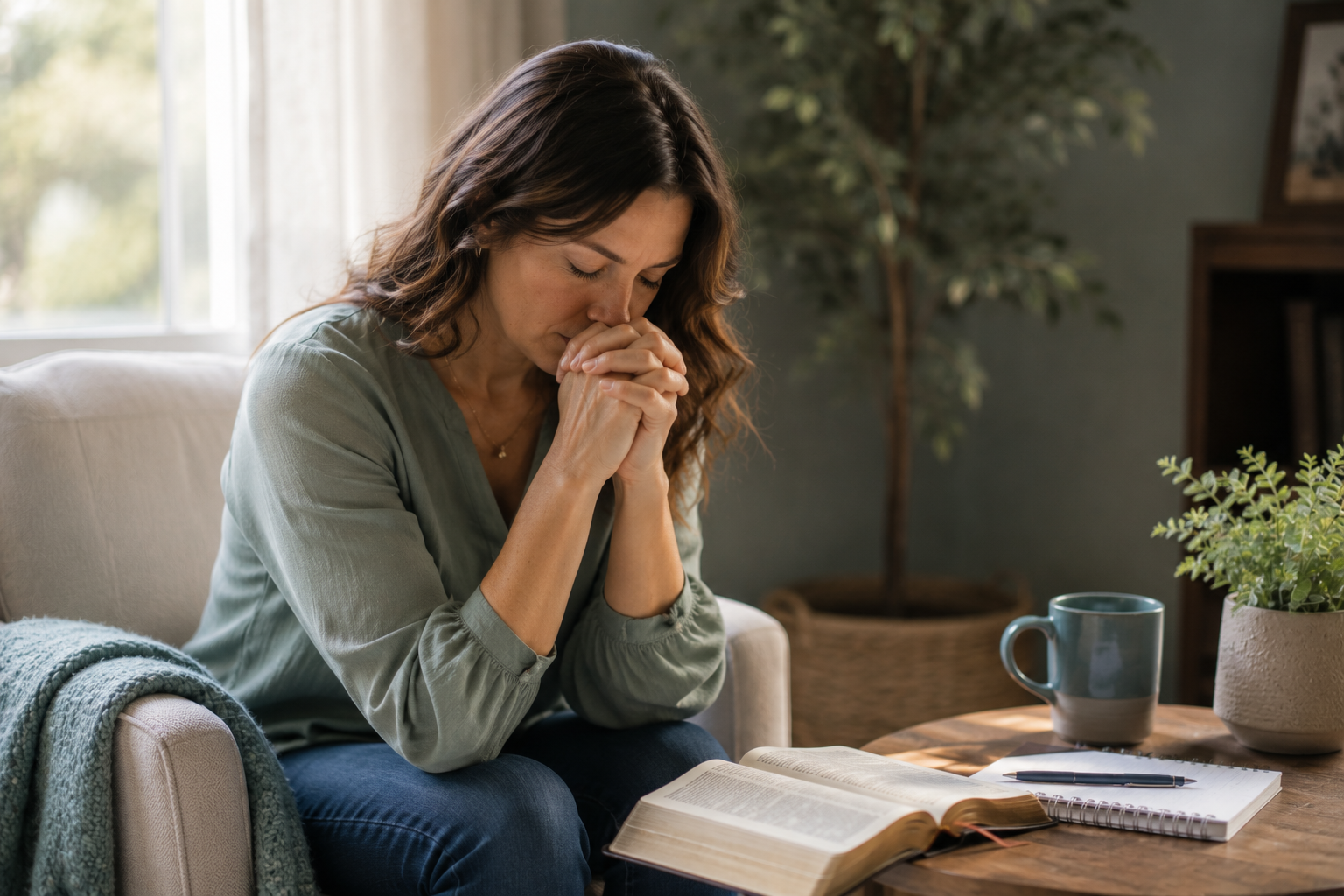 Woman praying