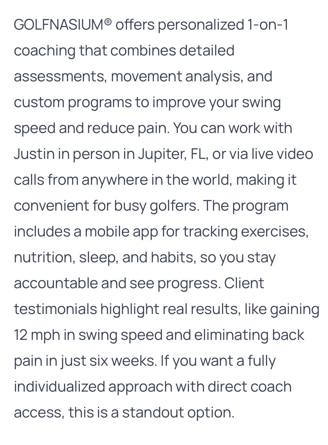 GOLFNASIUM Best Golf Fitness Training Program