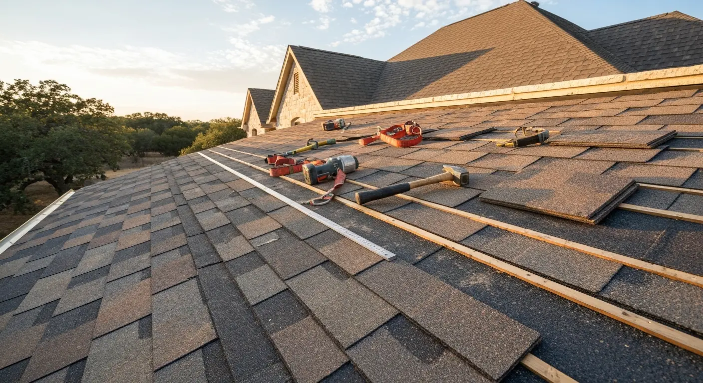 Roof protection after hail damage in Austin
