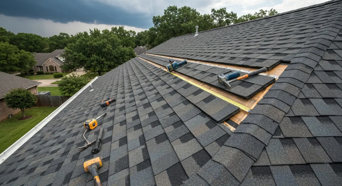 Impact-resistant shingle installation