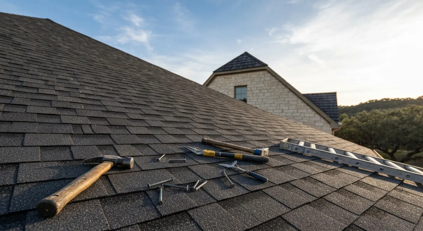 Shingle rejuvenation on Lake Travis home