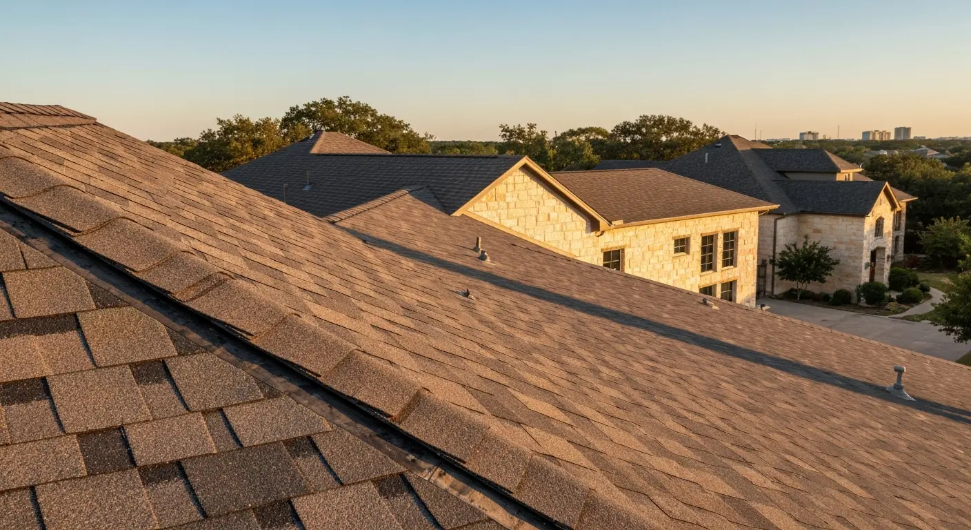 Wind-protected roof in Austin