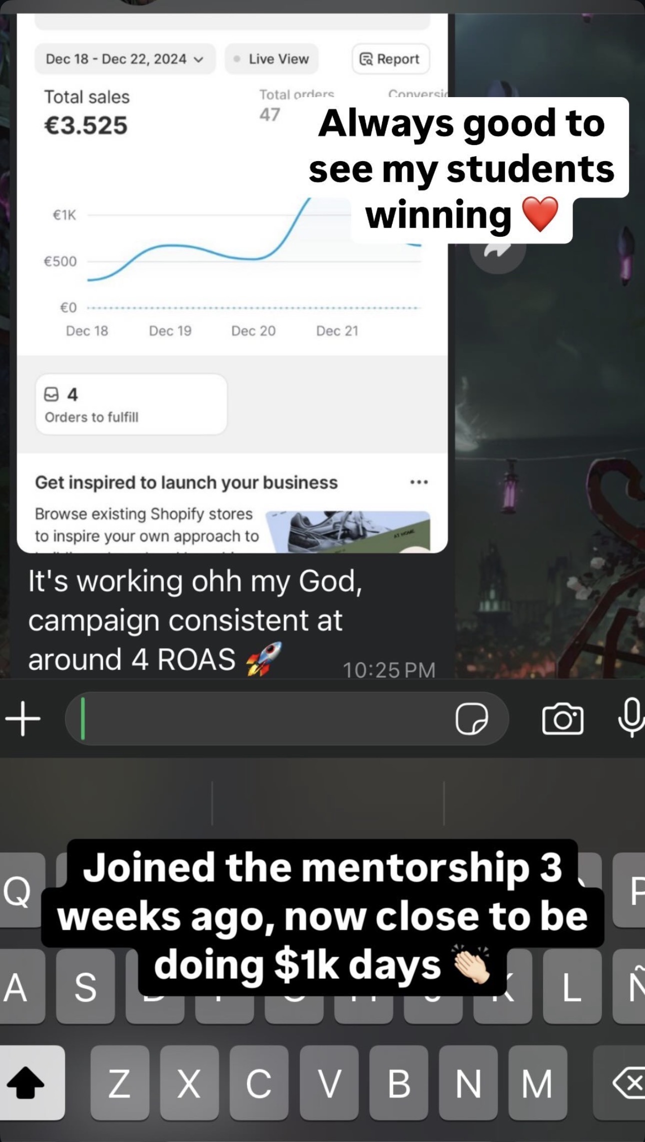 Student result screenshot
