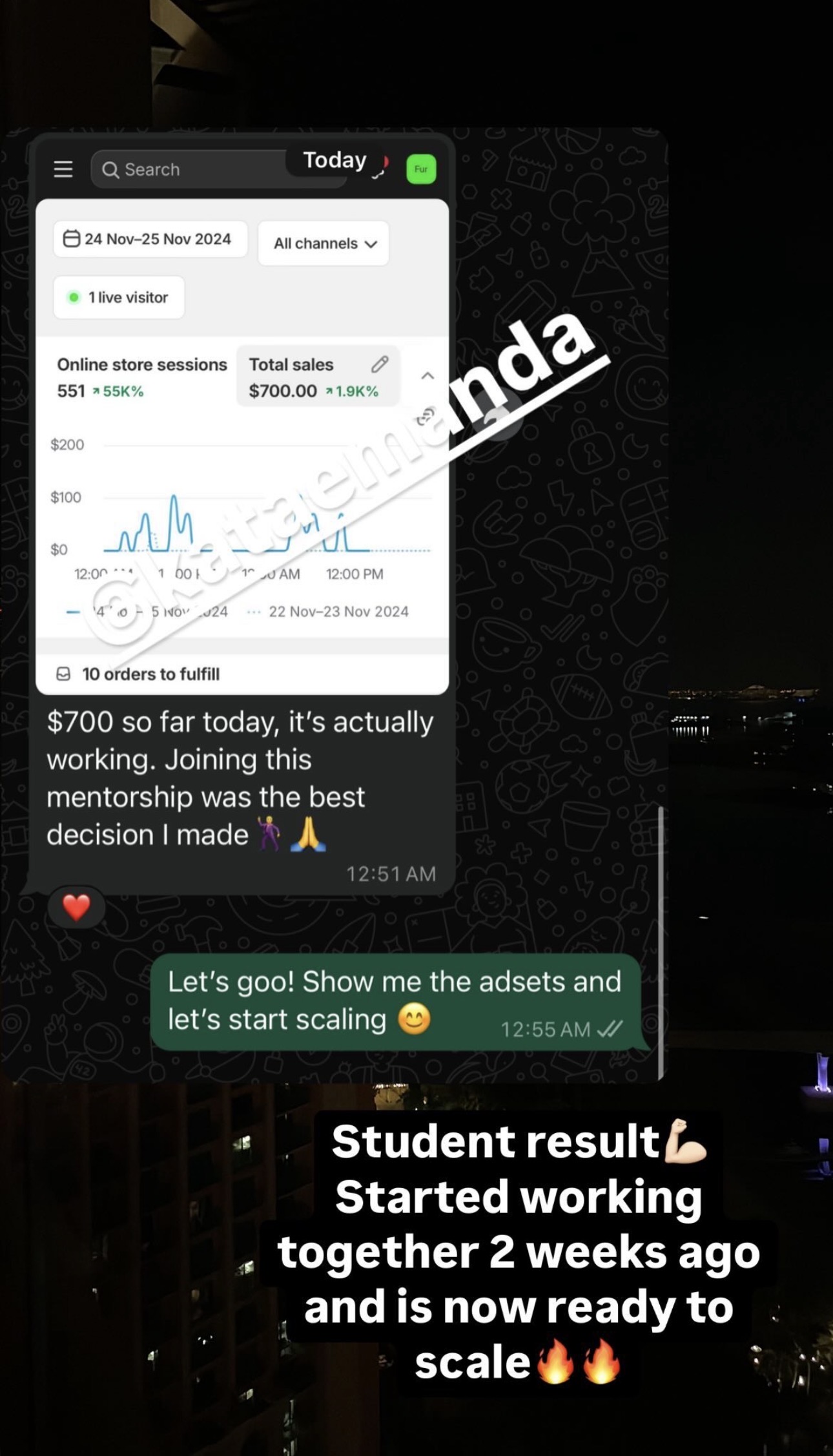 Student result screenshot