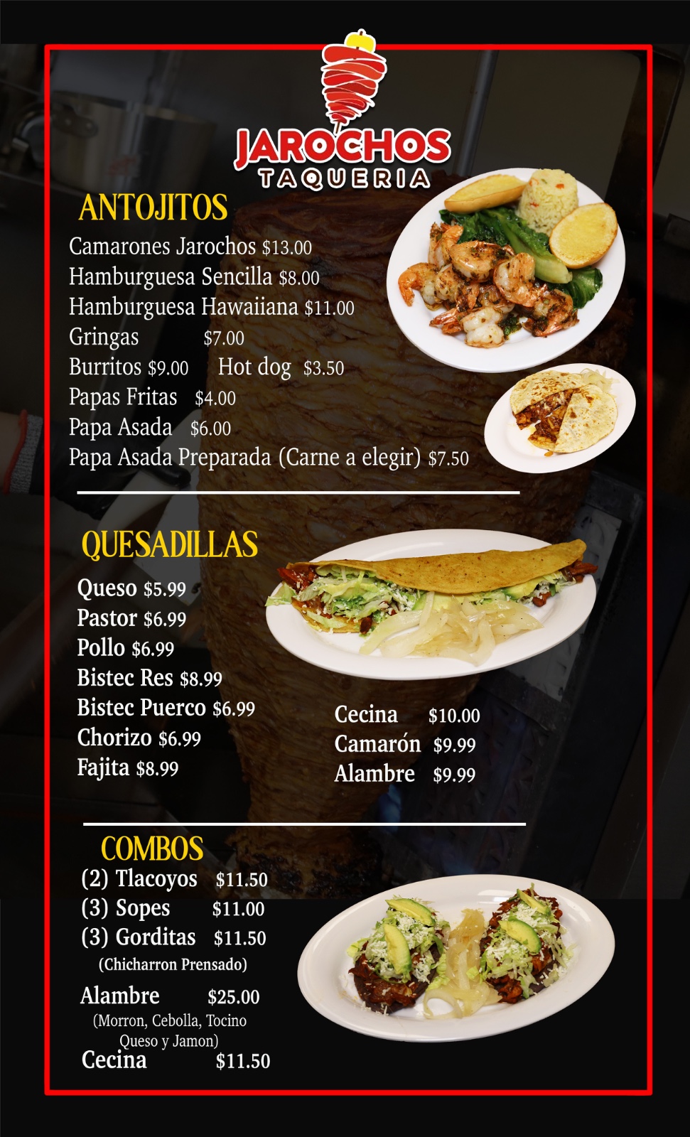 Jarochos menu page 3