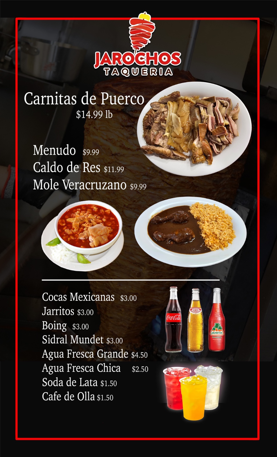 Jarochos menu page 2