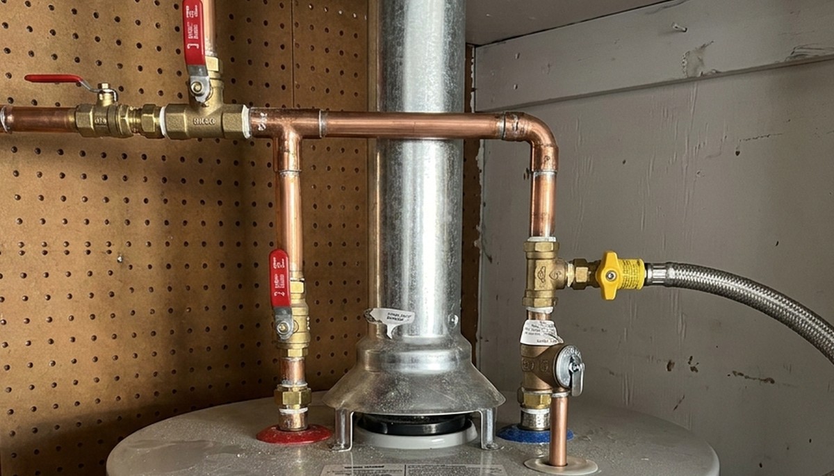 Hands cleaning tarnished copper pipe with a soft cloth and cleaning solution Hands cleaning tarnished copper pipe with a soft cloth and cleaning solution