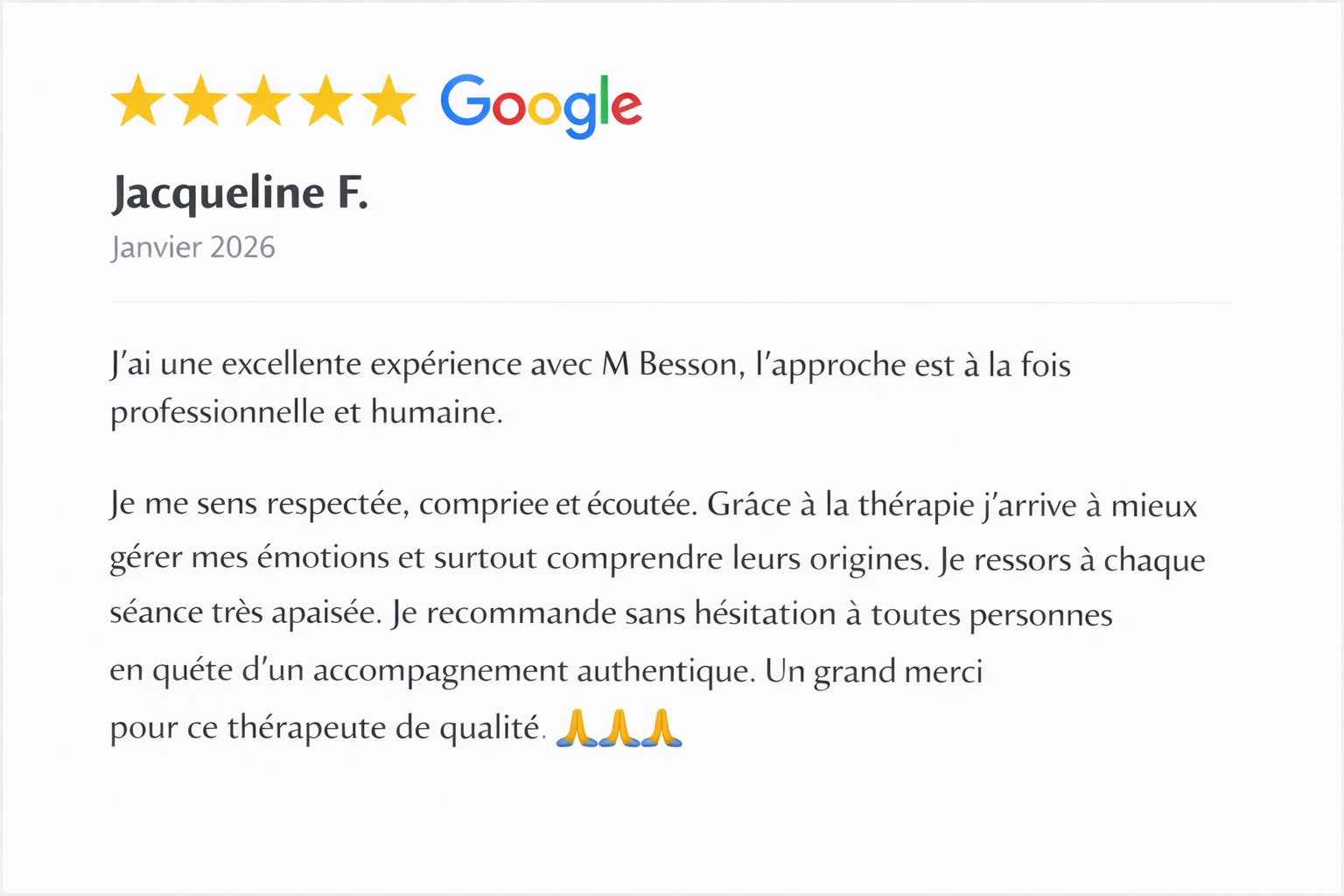 Avis Google Martin Besson