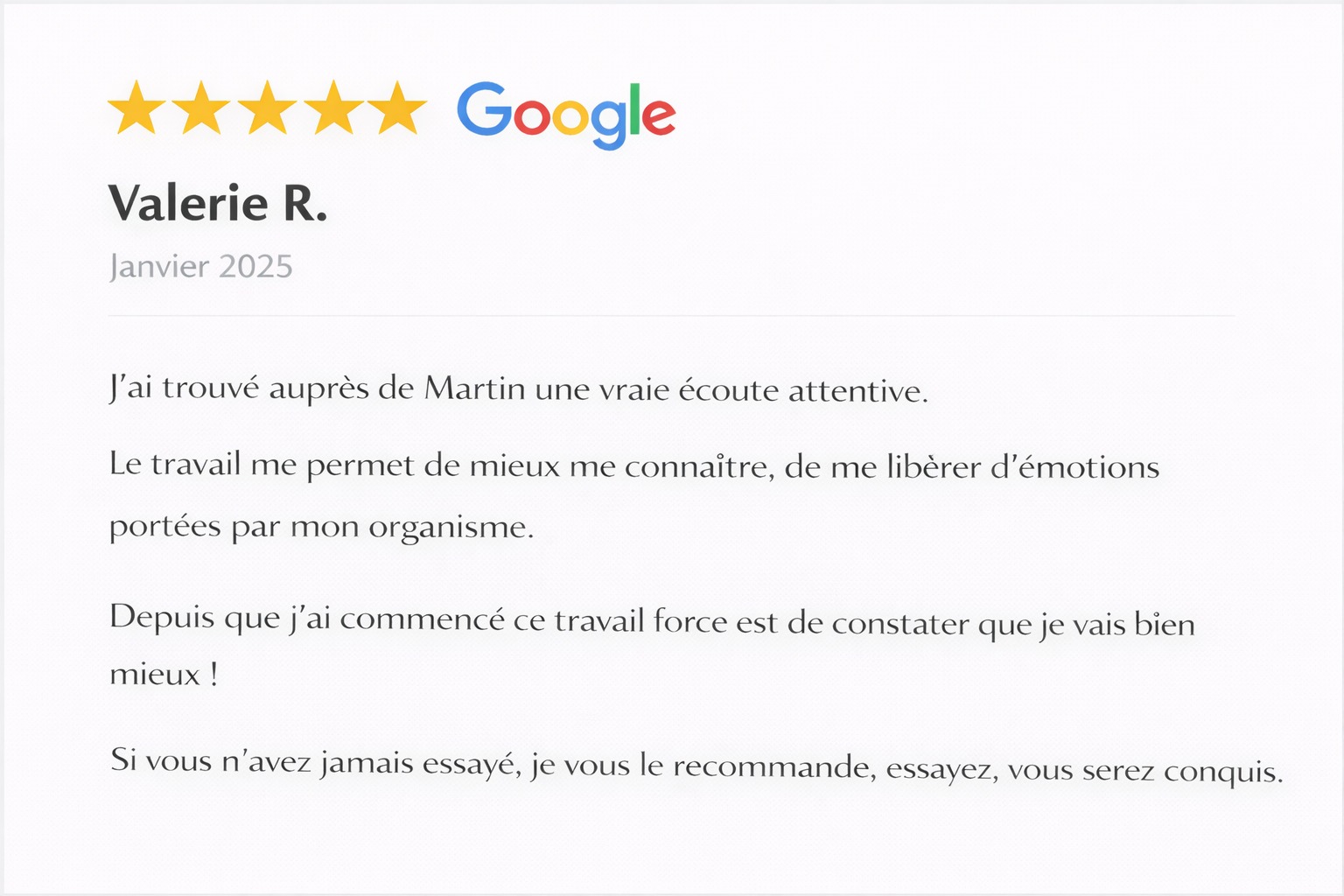 Avis Google Martin Besson