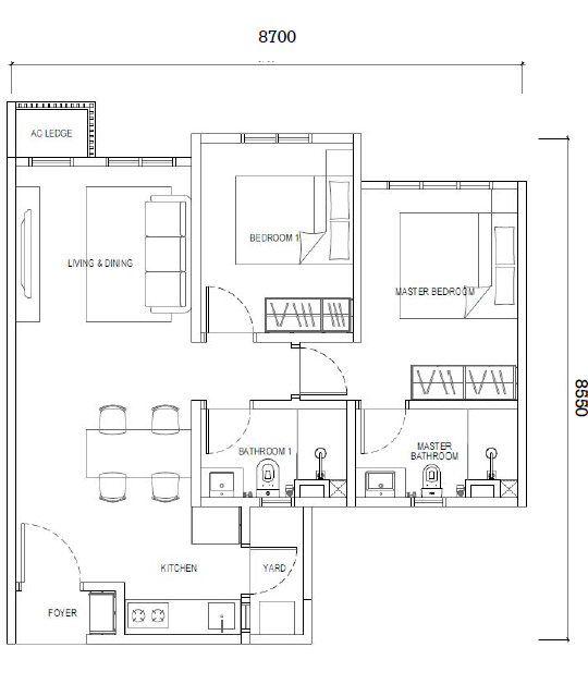 Type D1 Floor plan
