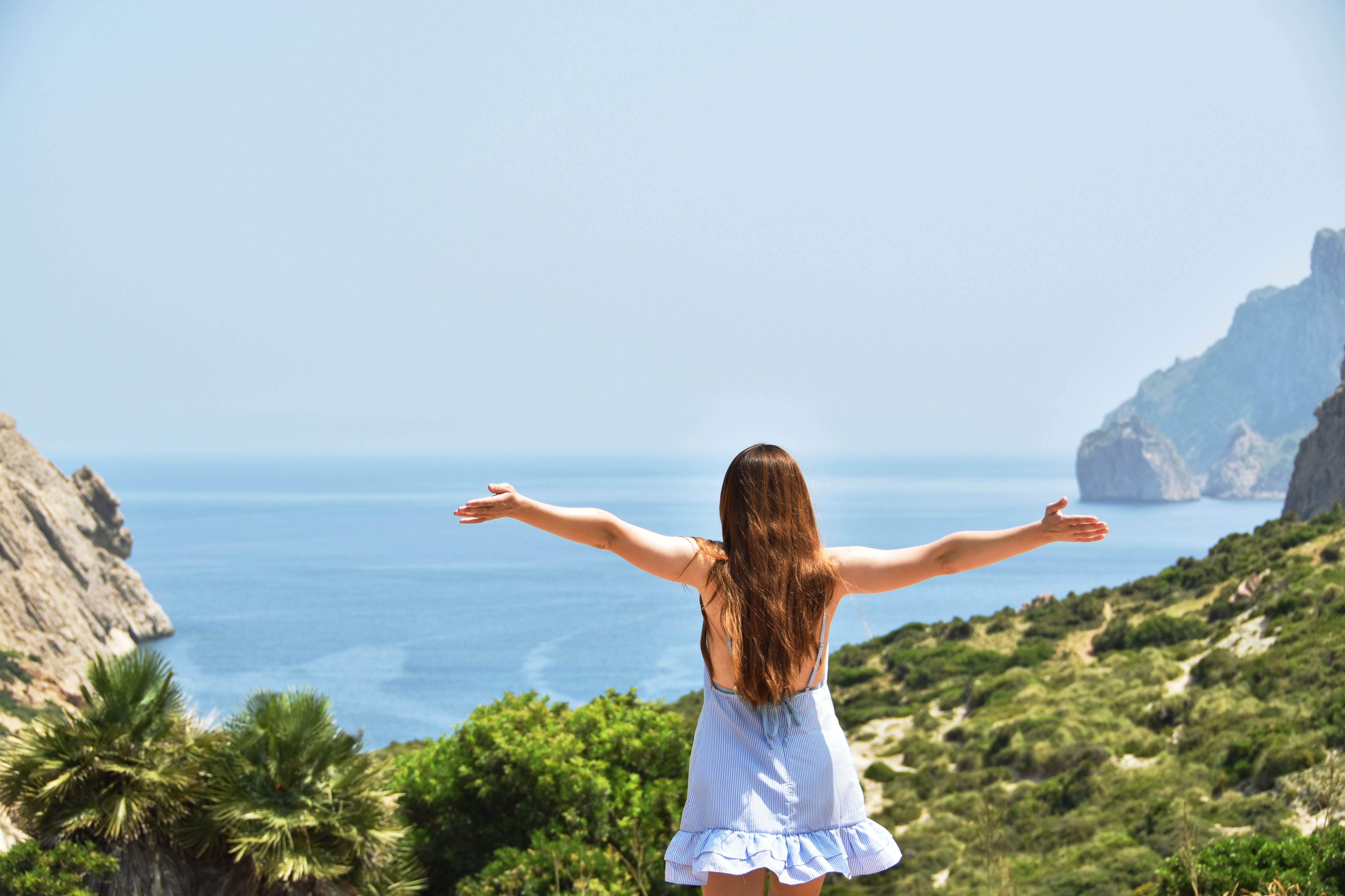 Woman on a cliff Woman on a cliff