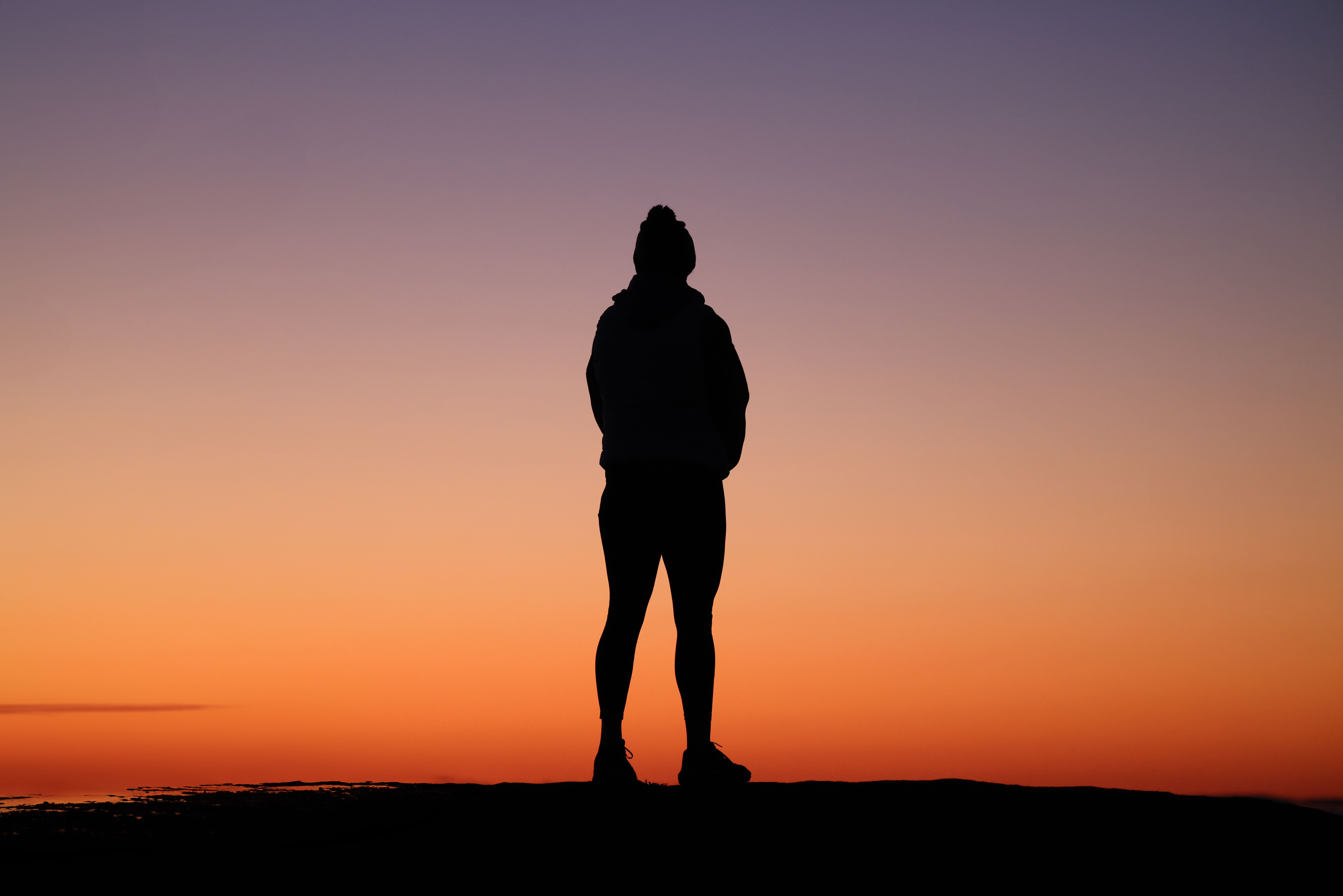 man standing alone