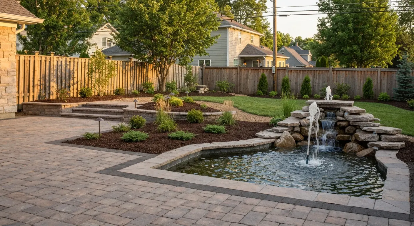 Full backyard renovation with multiple zones